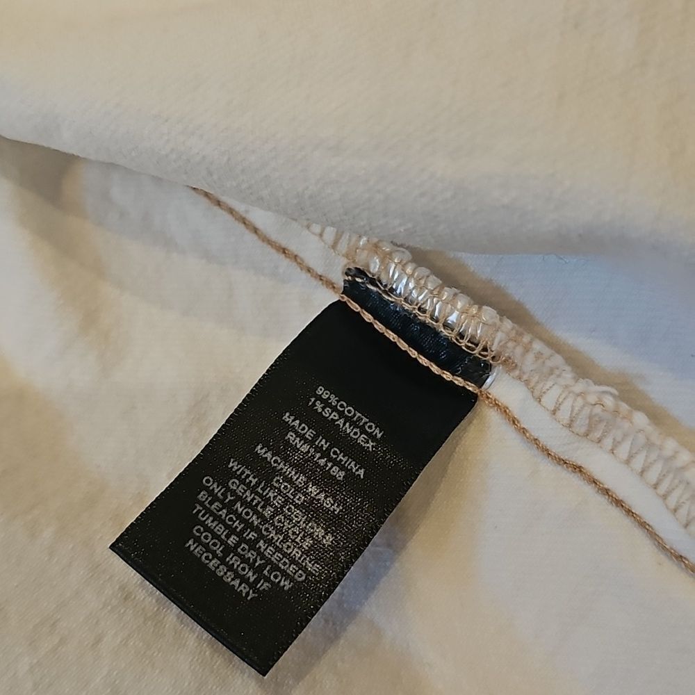Frye Cropped Off White Denim Jacket Size S - Picture 6 of 12